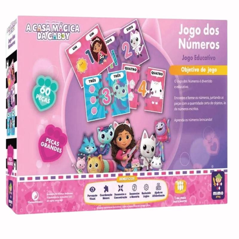 Jogo Educativo Números A Casa Magica da Gabby Grandes Mimo